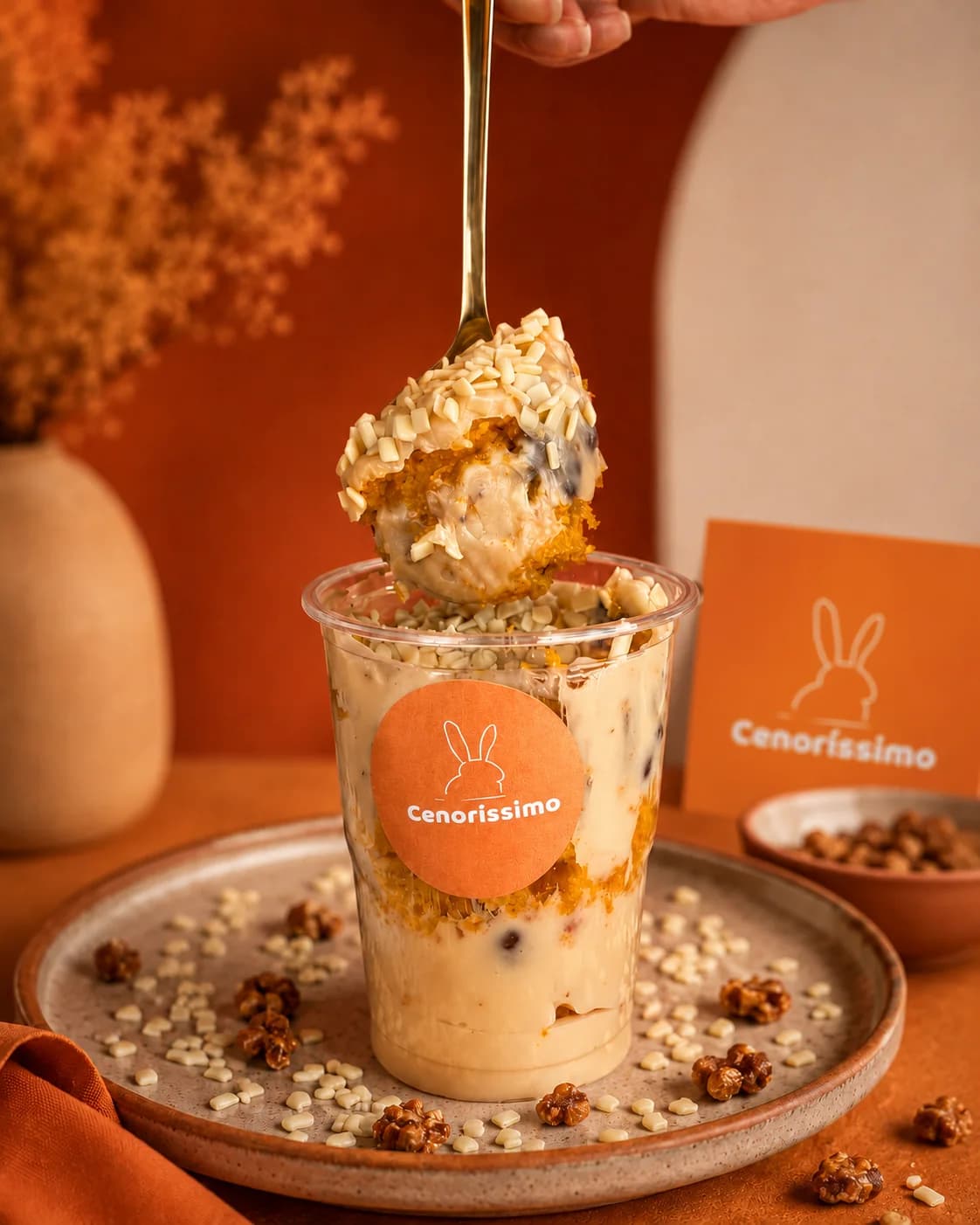 Bolo no pote com creme branco Cenoríssimo